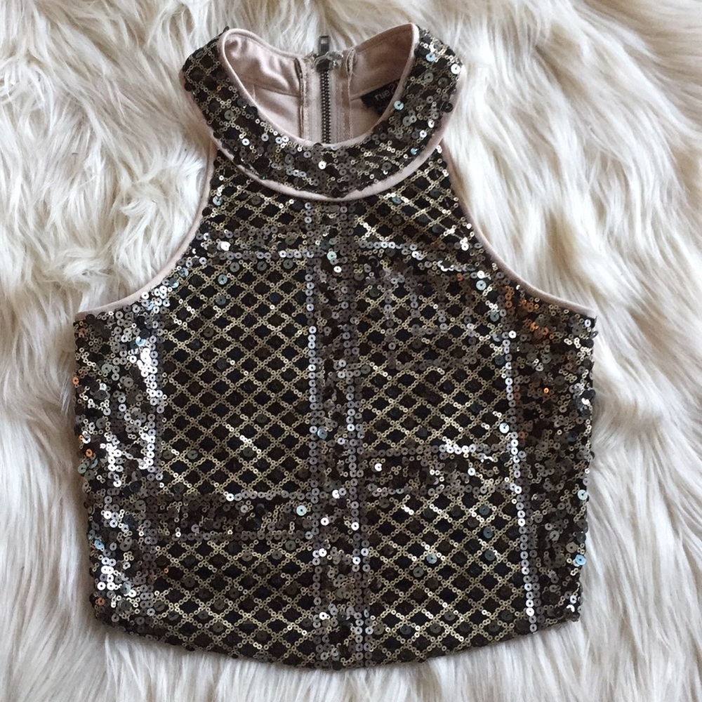 Sequin crop top